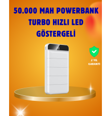 50000mAh LED Göstergeli Taşınabilir Şarj Cihazı