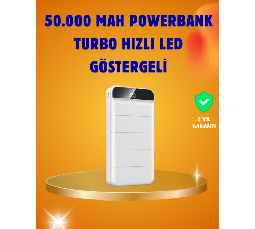 50000mAh LED Göstergeli Taşınabilir Şarj Cihazı