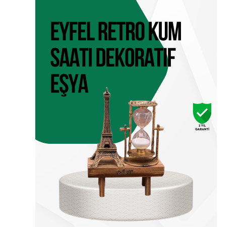 Ahşap Kum Saati – Vintage Tasarımlı Masa Dekoru