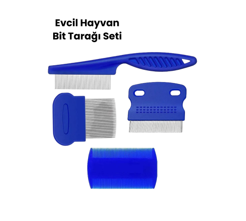 Bit, Pire ve Tüy Temizliğine Uygun Çok Amaçlı Evcil Hayvan Tarağı Seti