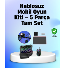 Profesyonel Mobil lar İçin RGB Klavyeli 5 Parça Oyun Kiti
