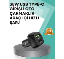 Çift Cihaz Destekli 38W Güçlü Çakmaklık Araç Şarj Cihazı