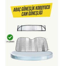 Metalize Reflektörlü Katlanabilir Araç Güneşliği – Yüksek Performanslı Isı ve UV Koruması