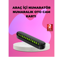 Fosforlu Araç İçi Park Kartı Numaratörü