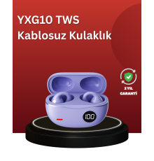 YXG10 Açık Kulak Bluetooth Kulaklık – Klipsli, Güvenli Spor Tasarım, 30 Saat Pil
