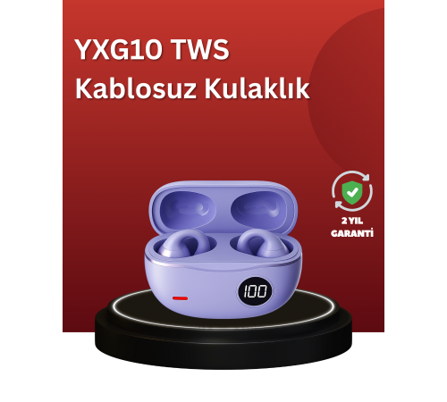 YXG10 Açık Kulak Bluetooth Kulaklık – Klipsli, Güvenli Spor Tasarım, 30 Saat Pil