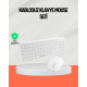 Beyaz Kablosuz Klavye Fare Seti Kablosuz Fare USB Alıcı PC Uyumlu