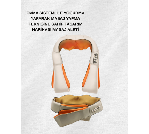 6 Başlıklı Isıtmalı Masaj Cihazı – Tüm Vücut İçin Derin Kas Masajı
