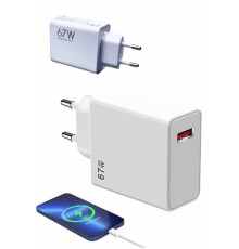 67W Hızlı Şarj Yüksek Voltaj Korumalı Type C Şarj Adaptörü