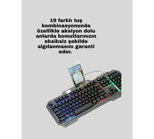 Mekanik  Seti – LED Işıklandırma ve Ergonomik Mouse