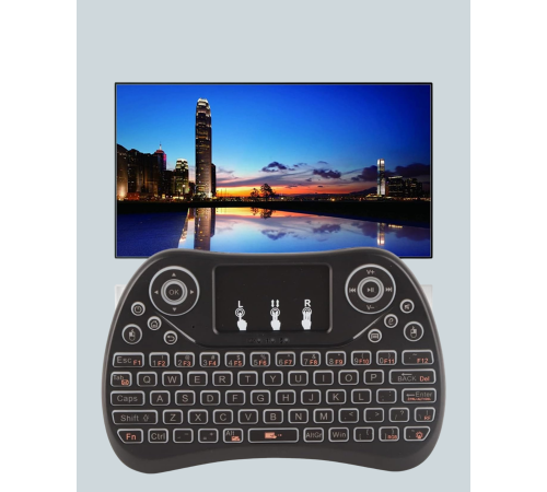 Işıklı Kablosuz Mini Klavye – 2.4 GHz, Dokunmatik Mouse Özellikli