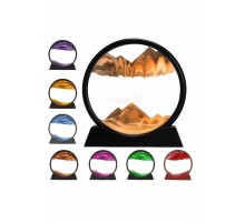 7 Inç Mavi Orta Boy Dekoratif Yuvarlak Şık Kum Tablosu Modern Dekoratif Süs