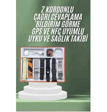 7 Kordonlu Akıllı Saat Plastik Kordon Hasır Kordon Çelik Kordon