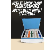 7 Kordonlu Unisex Akıllı Saat Çoklu Kordon Seçeneği Amoled Ekran