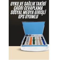 7 Kordonlu Unisex Akıllı Saat Çoklu Kordon Seçeneği Amoled Ekran