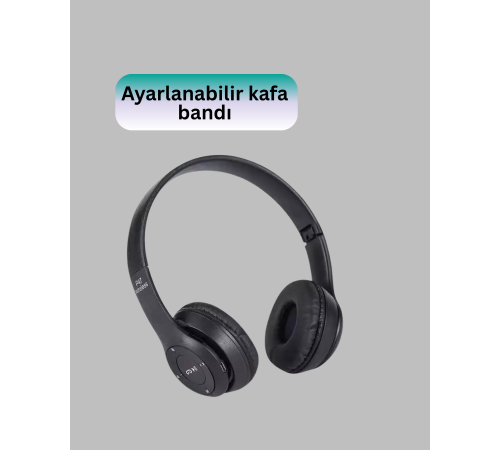 Ayarlanabilir Baş Bandı ve Yumuşak Kulak Yastıklı Bluetooth Kulaklık