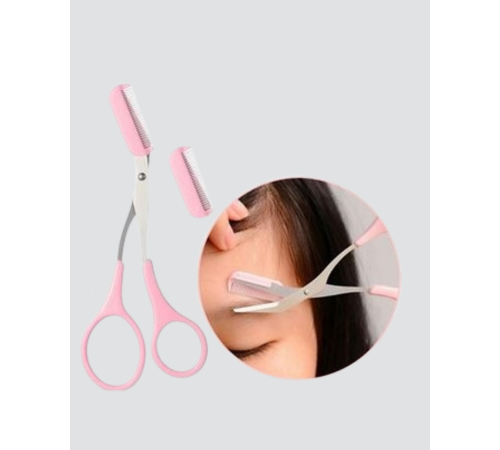 Tarak ve Fırça Başlıklı Kaş Şekillendirme Makası