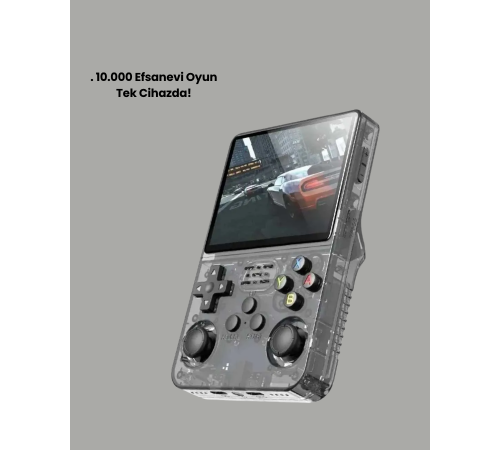 R36 Ultra 64GB Retro Oyun Konsolu 10.000 Oyunlu Taşınabilir El Konsolu
