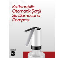 8000 mAh USB Şarjlı Su Pompası | Tek Tuşla Başlat/Durdur | Cam Damacana Uyumlu | Enerji Tasarruflu 4W Güç