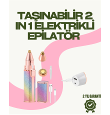 8000 RPM Taşınabilir Epilatör – Kaş Düzeltici ve Dudak Epilatörlü Pille Çalışan