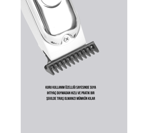 Metal Gövdeli Saç Sakal Kesme Makinesi – Hassas Kesim İçin