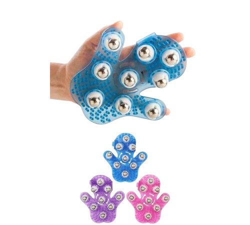 9 Bilyeli El Şeklinde Omuz Bacak Masaj Aleti Masaj Eldiveni Giyilebilir Plastik Vücut Sıkılaştırıcı