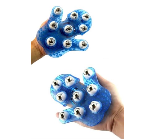 9 Bilyeli El Şeklinde Omuz Bacak Masaj Aleti Masaj Eldiveni Giyilebilir Plastik Vücut Sıkılaştırıcı