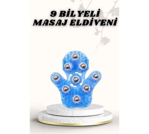 9 Bilyeli Masaj Eldiveni Giyilebilir Plastik Vücut Sıkılaştırıcı