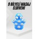 9 Bilyeli Masaj Eldiveni Tüm Vücut Masajına Uygun Kafa Masaj Aleti