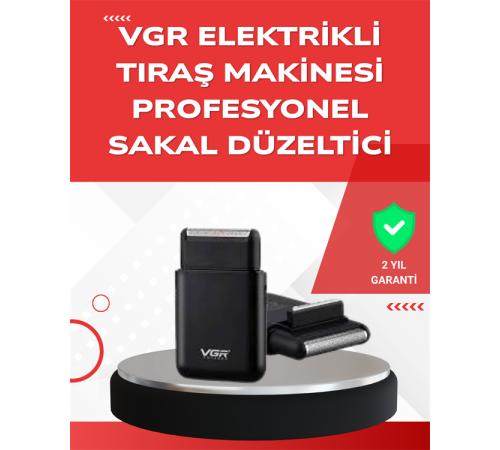 ABS Gövdeli Süper İnce Elektrikli Sakal Kesici – 45 dk Kablosuz Kullanım, Yanak Makası Dahil