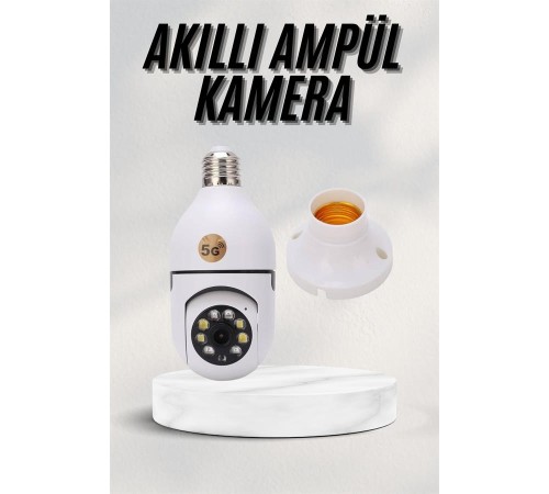 Akıllı Kamera Wifi Kamera Duylu Ampul Görünümlü 360 Derece Dönebilen Ev Kamerası
