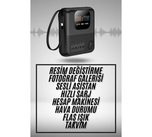 Akıllı Powerbank 10.000 MAH 4 Çıkışlı Taşınabilir Dijital Göstergeli