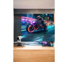 Akıllı Projeksiyon Powerbankli Taşınabilir Sinema Projektörü 4k HD Kaliteli