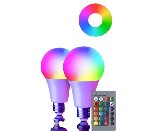 Akıllı RGB Led Ampul Led Uzaktan Kumandalı Renk Değiştiren Ampul
