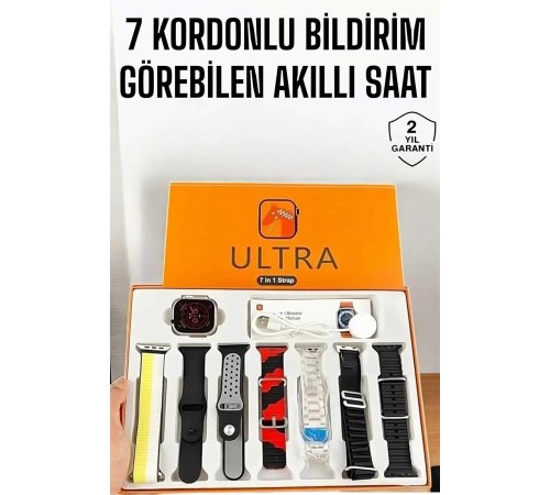 Akıllı Saat 7 Farklı Kordonlu Arama Cevaplayan Bildirim GPS Özelliği