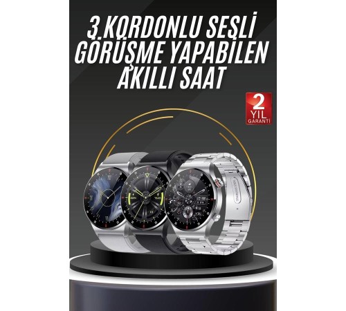 Akıllı Saat Adımsayar Nabız Ölçer Titreşim Özellikli Çağrı Cevaplama Sosyal Medya