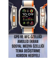 Akıllı Saat Amoled Ekran NFC Uyumlu Spor Modları Android ve İOS Uyumlu
