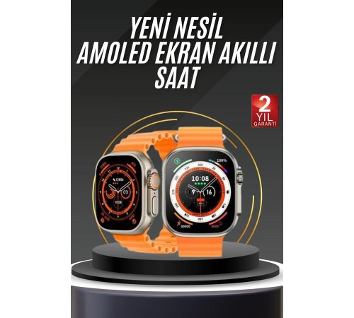 yeni nesil Akıllı Saat Android ve İOS Uyumlu 49 MM NFC Özelliği GPS Takibi