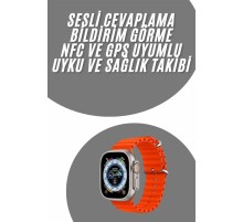 yeni nesil Akıllı Saat Android ve İOS Uyumlu 49 MM NFC Özelliği GPS Takibi