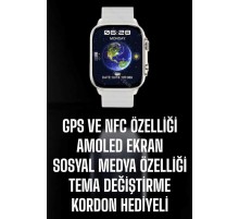 Akıllı Saat Android ve İOS Uyumlu NFC Ve GPS Özelliği Arama Cevaplayan