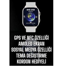 Akıllı Saat Android ve İOS Uyumlu NFC Ve GPS Özelliği Arama Cevaplayan