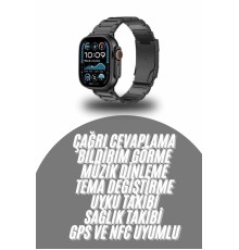 Akıllı Saat Arama Konuşma GPS ve NFC Özelliği 3 Kordonlu Amoled Ekran