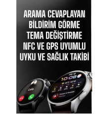 Akıllı Saat Bildirim Görme Amoled Ekran GPS Uyumlu Sesli Görüşme