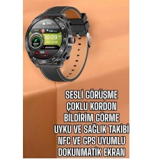 Akıllı Saat Bildirim Görme Sesli Görüşme Çoklu Kordon GPS Takibi
