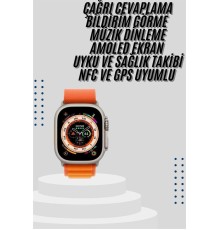 Akıllı Saat Bleutooth Bağlantılı Akıllı Saat Amoled Ekran 49 MM