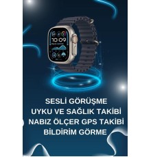 Akıllı Saat Bluetooth Bağlantılı NFC ve GPS Uyumlu Nabız Ölçer Sesli Görüşme