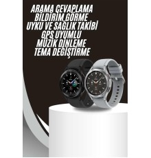Akıllı Saat Bluetooth Bağlantılı Yuvarlak Ekran Plastik Kordonlu