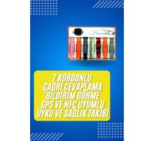Akıllı Saat Çağrı Cevaplayabilen Unısex 7 Kordonlu Müzik Dinleme