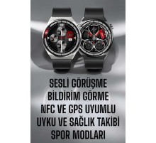Akıllı Saat GPS VE NFC Özelliği Sesli Görüşme Dokunmstik Ekran