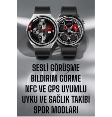 Akıllı Saat GPS VE NFC Özelliği Sesli Görüşme Dokunmstik Ekran